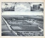 Berggren, Silver Creek Stock Farm and Residence, Wahoo, Nebraska State Atlas 1885